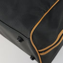 SAINT LAURENT Boston Bag PVC Black Gold Auth 161623-15