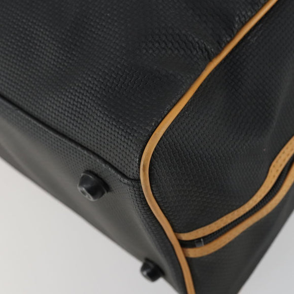 SAINT LAURENT Boston Bag PVC Black Gold Auth 161623