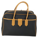 SAINT LAURENT Boston Bag PVC Black Gold Auth 161623-13