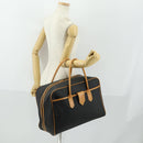 SAINT LAURENT Boston Bag PVC Black Gold Auth 161623-20