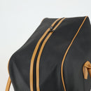 SAINT LAURENT Boston Bag PVC Black Gold Auth 161623-6