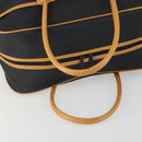 SAINT LAURENT Boston Bag PVC Black Gold Auth 161623-7