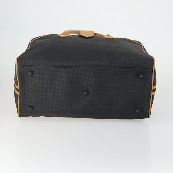 SAINT LAURENT Boston Bag PVC Black Gold Auth 161623