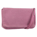 PRADA Shoulder Bag knitted Fabrics Pink Silver Auth 161630-1