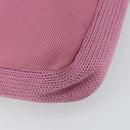 PRADA Shoulder Bag knitted Fabrics Pink Silver Auth 161630-13