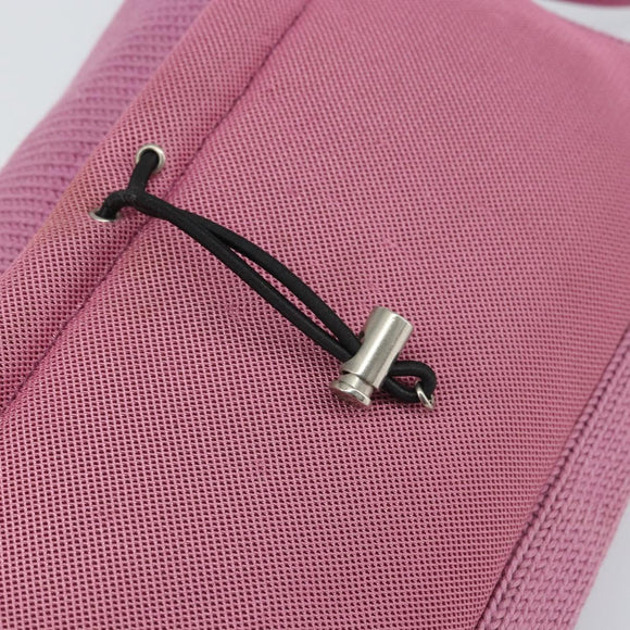 PRADA Shoulder Bag knitted Fabrics Pink Silver Auth 161630