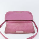 PRADA Shoulder Bag knitted Fabrics Pink Silver Auth 161630-17