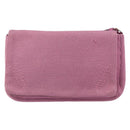 PRADA Shoulder Bag knitted Fabrics Pink Silver Auth 161630-2