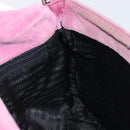 PRADA Shoulder Bag knitted Fabrics Pink Silver Auth 161630-20
