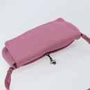 PRADA Shoulder Bag knitted Fabrics Pink Silver Auth 161630-6