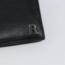 BALENCIAGA Compact Wallet Leather Black Auth 161631-17