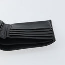BALENCIAGA Compact Wallet Leather Black Auth 161631-19