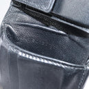 BALENCIAGA Compact Wallet Leather Black Auth 161631-11