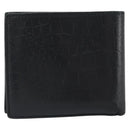 BALENCIAGA Compact Wallet Leather Black Auth 161631-2