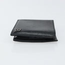 BALENCIAGA Compact Wallet Leather Black Auth 161631-3