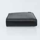 BALENCIAGA Compact Wallet Leather Black Auth 161631-4