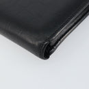 BALENCIAGA Compact Wallet Leather Black Auth 161631-14