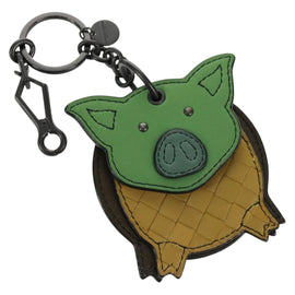 BOTTEGA VENETA INTRECCIATO Key Holder Leather Brown Auth 161632V