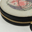 BURBERRY Coin Purse Leather White Gold Auth 161634V-8