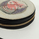 BURBERRY Coin Purse Leather White Gold Auth 161634V-9