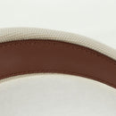 BURBERRY Hair Band Canvas White Auth 161636V-9