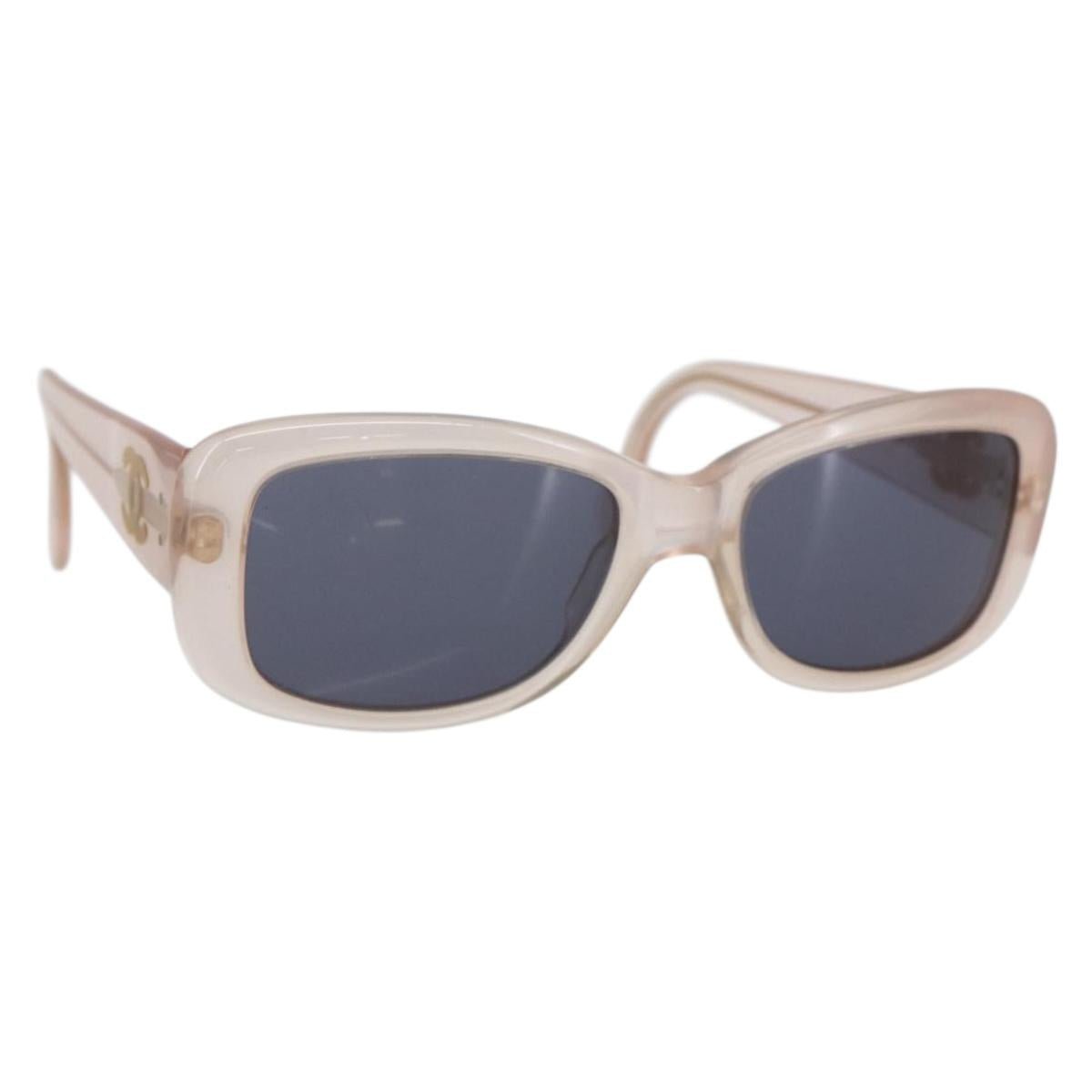 CHANEL COCO Mark Sunglasses plastic Pink CC Auth 161637  display picture 1