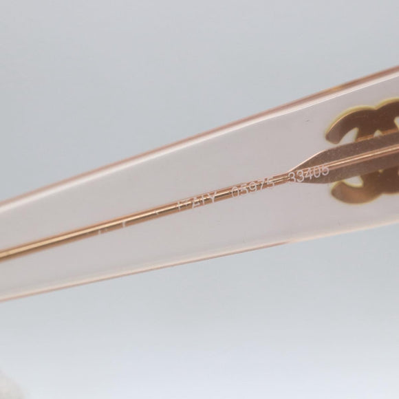 CHANEL COCO Mark Sunglasses plastic Pink CC Auth 161637