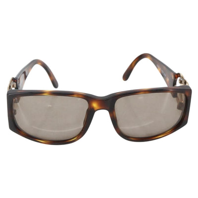 CHANEL COCO Mark Sunglasses plastic Brown CC Auth 161638 - 0