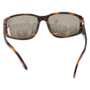 CHANEL COCO Mark Sunglasses plastic Brown CC Auth 161640-3