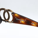 CHANEL COCO Mark Sunglasses plastic Brown CC Auth 161640-9