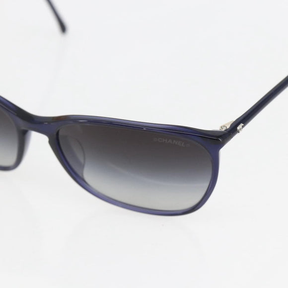 CHANEL Mini COCO Mark Sunglasses plastic Navy 5277-A CC Auth 161641