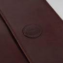 CARTIER Must Line Shoulder Bag Leather Bordeaux Gold Auth 161646-18