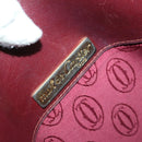 CARTIER Must Line Shoulder Bag Leather Bordeaux Gold Auth 161646-10