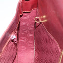 CARTIER Must Line Shoulder Bag Leather Bordeaux Gold Auth 161646-20