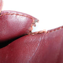 CARTIER Must Line Shoulder Bag Leather Bordeaux Gold Auth 161646-12