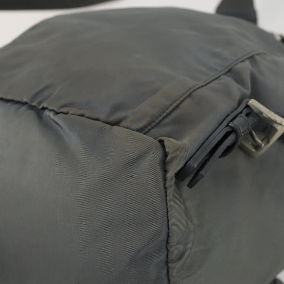 PRADA Backpack Nylon Gray Silver Auth 161647