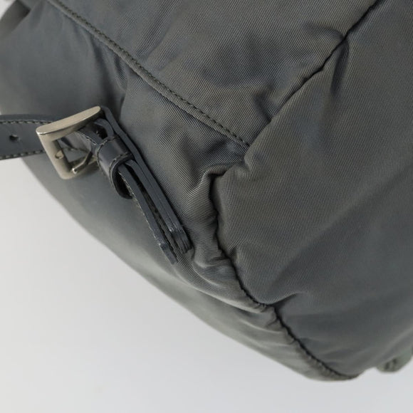 PRADA Backpack Nylon Gray Silver Auth 161647