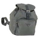 PRADA Backpack Nylon Gray Silver Auth 161647-1