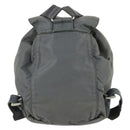 PRADA Backpack Nylon Gray Silver Auth 161647-2