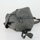 PRADA Backpack Nylon Gray Silver Auth 161647-4
