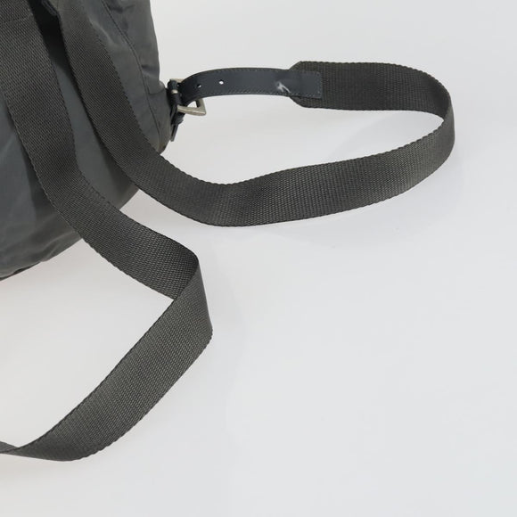 PRADA Backpack Nylon Gray Silver Auth 161647