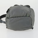 PRADA Backpack Nylon Gray Silver Auth 161647-5