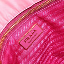 PRADA Tote Bag Nylon Pink Gold Auth 161648-17