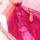PRADA Tote Bag Nylon Pink Gold Auth 161648-19