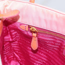 PRADA Tote Bag Nylon Pink Gold Auth 161648-20