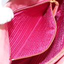 PRADA Tote Bag Nylon Pink Gold Auth 161648-21