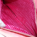 PRADA Tote Bag Nylon Pink Gold Auth 161648-23