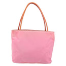 PRADA Tote Bag Nylon Pink Gold Auth 161648-2