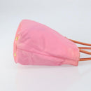 PRADA Tote Bag Nylon Pink Gold Auth 161648-3