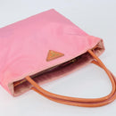 PRADA Tote Bag Nylon Pink Gold Auth 161648-6